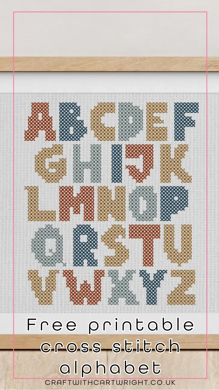 Free Printable Cross Stitch Alphabet - Craft With Cartwright within Cross Stitch Alphabets Free Printable