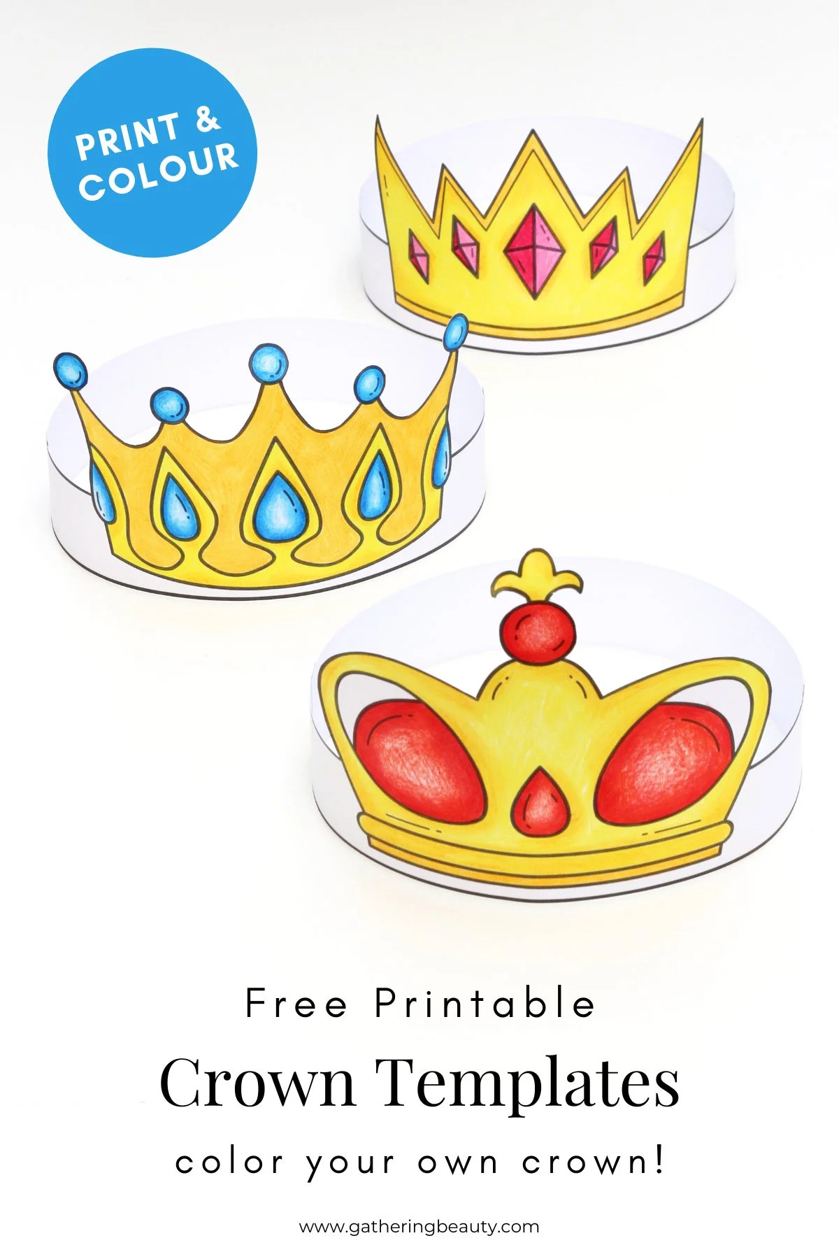 Free Printable Crown Templates — Gathering Beauty with Free Printable Crown Stencil