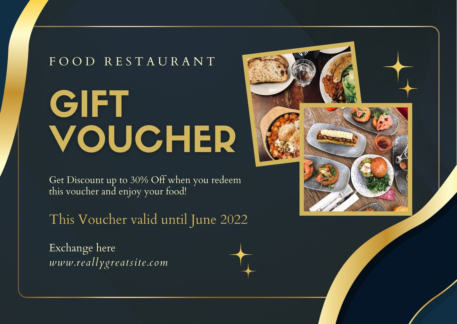 Free Printable Custom Restaurant Gift Certificate Templates | Canva with Free Lunch Voucher Template