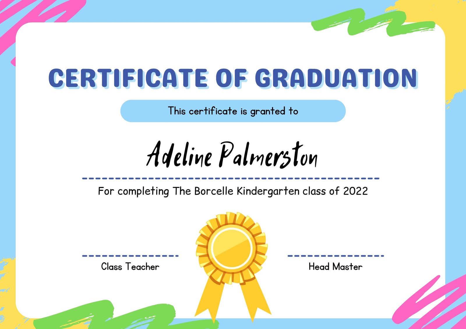 Free Printable, Customizable Academic Certificate Templates | Canva with Free End of Year Award Templates