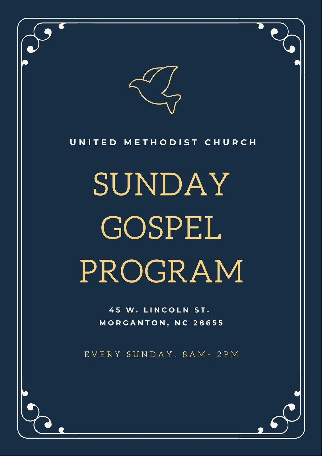 Free, Printable, Customizable Church Program Templates | Canva with Church Templates Free Download