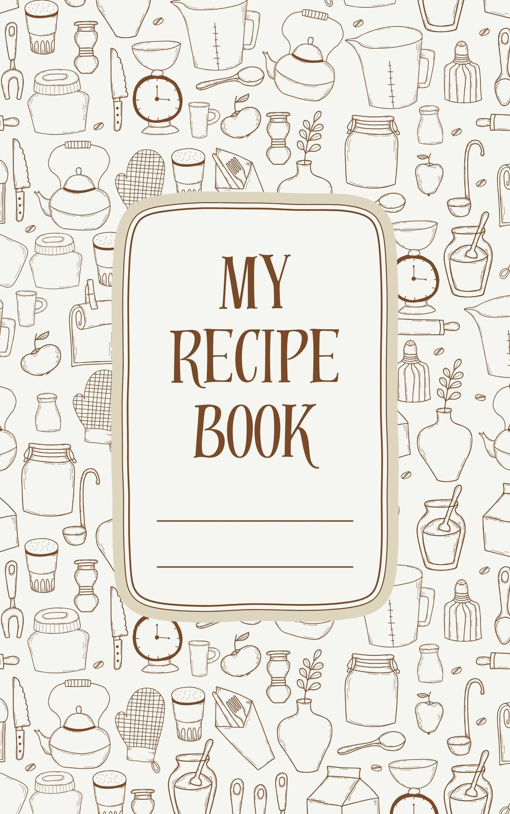 Free, Printable, Customizable Recipe Book Cover Templates | Canva with Cookbook Covers Printable Free