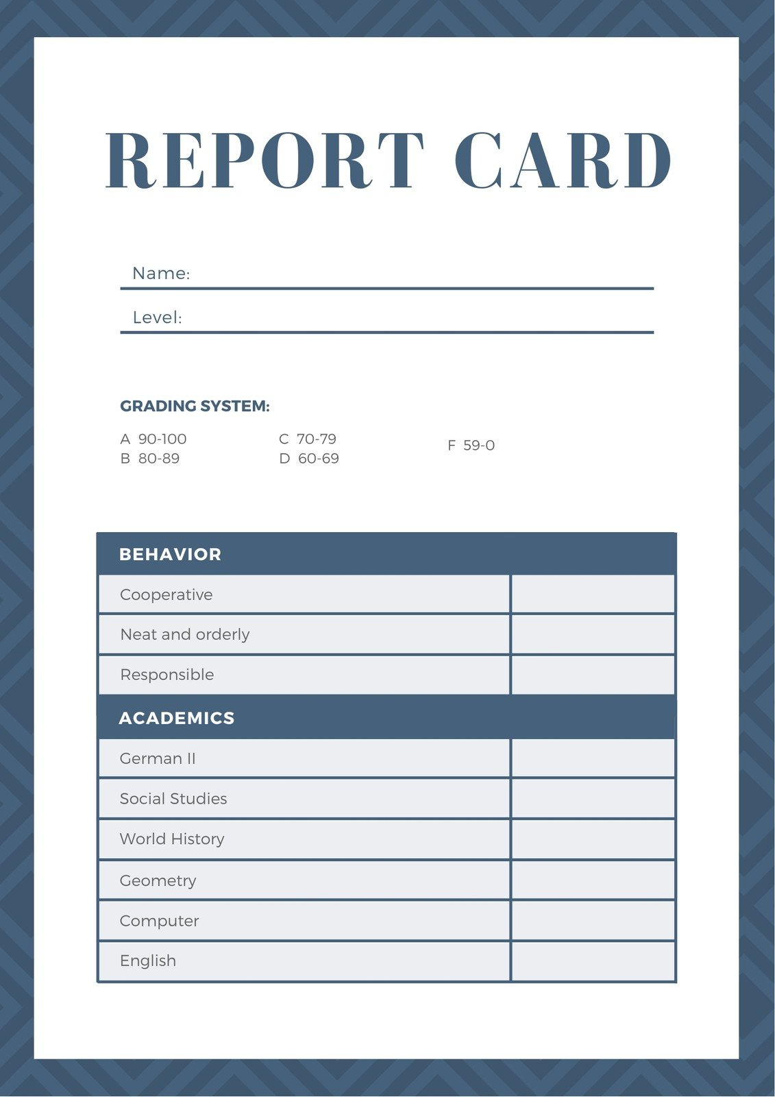Free, Printable, Customizable Report Card Templates | Canva within Student Progress Report Template Free