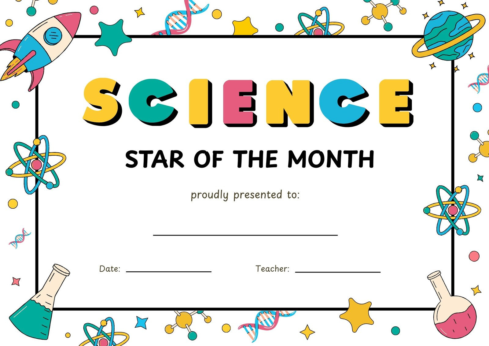 Free Printable, Customizable Student Certificate Templates | Canva intended for Free Science Award Templates