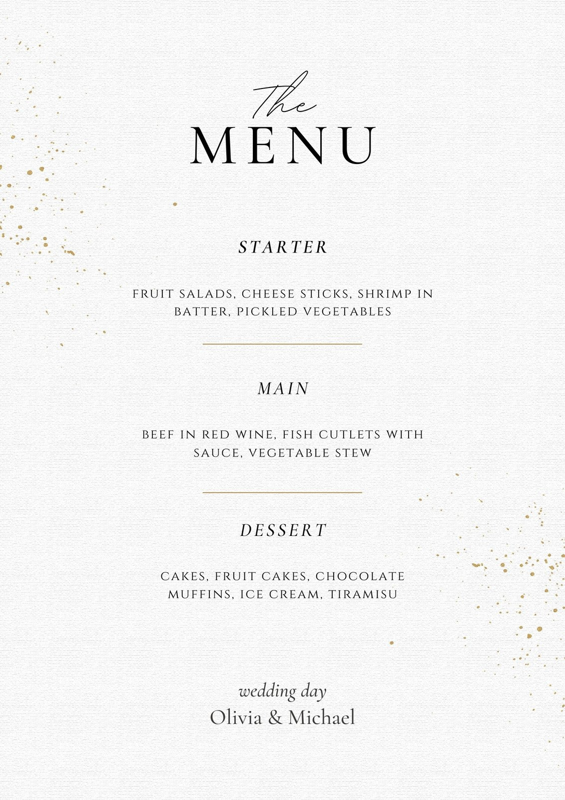 Free Printable, Customizable Wedding Menu Templates | Canva intended for Wedding Menu Template Free Download