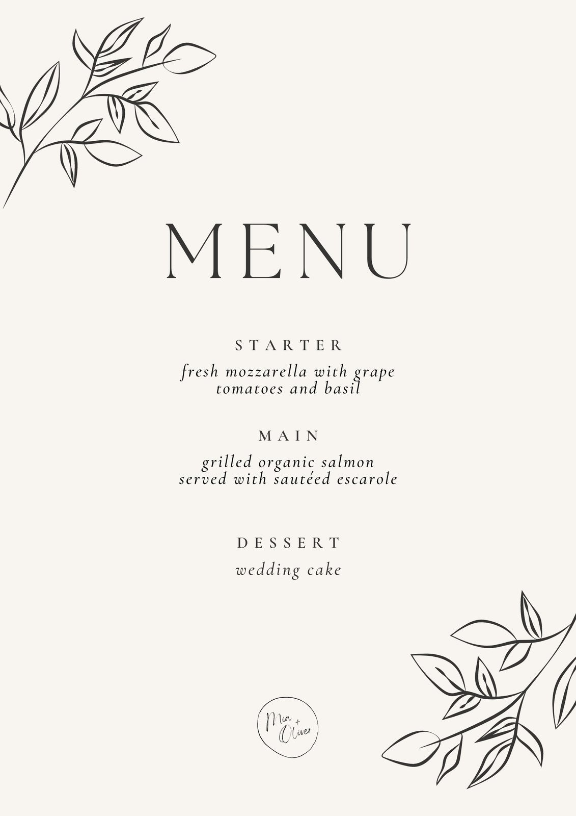 Free Printable, Customizable Wedding Menu Templates | Canva intended for Wedding Menu Template Free Download
