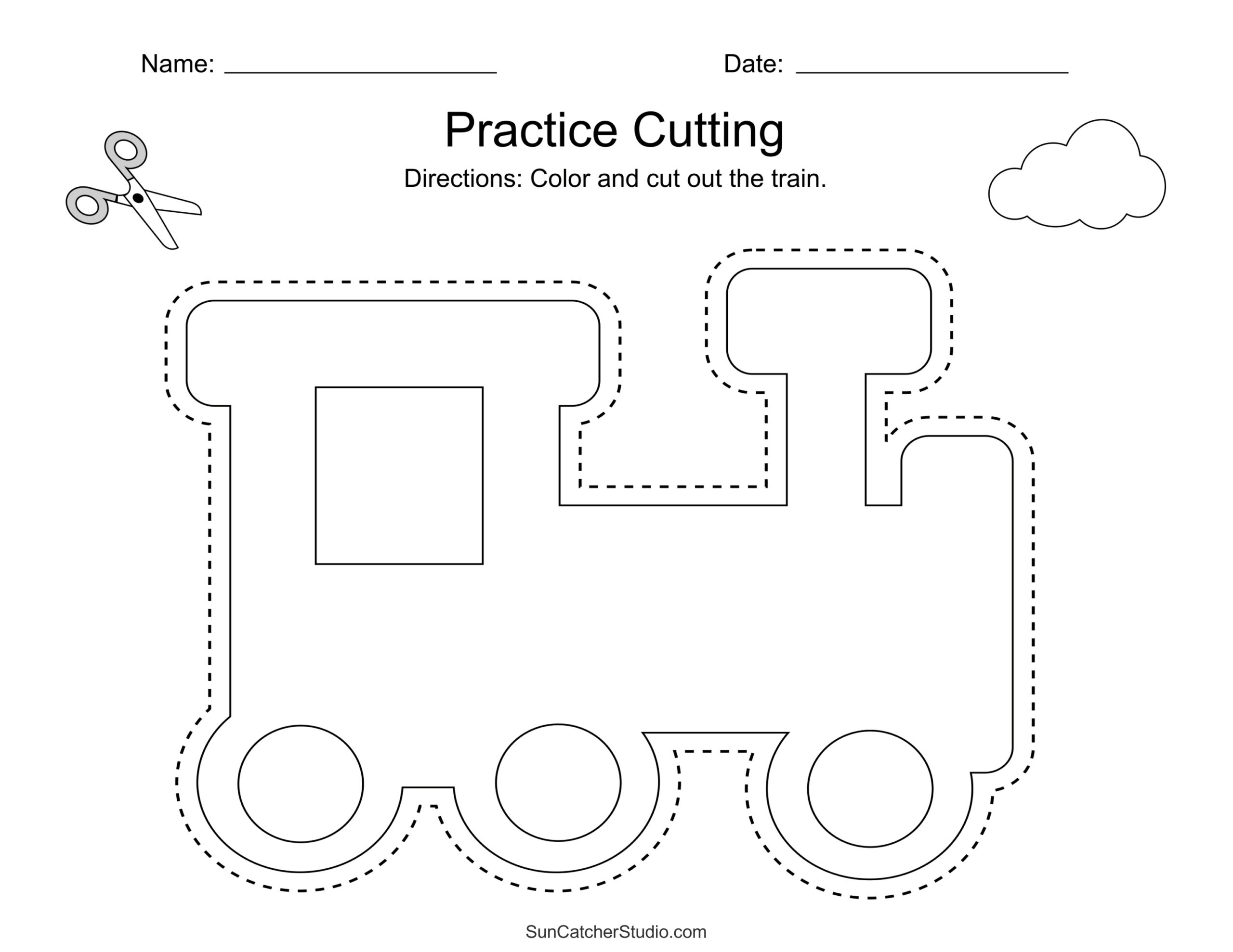 Free Printable Cutting Worksheets For Preschoolers – Free pertaining to Free Die Cut Printables