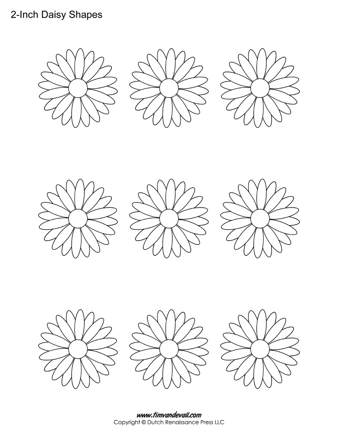 Free Printable Daisy Templates | Daisy Shape Flower Pdfs inside Free Printable Daisy Stencils