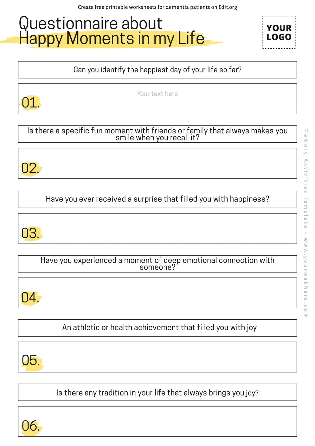 Free Printable Dementia Activities pertaining to Free Printable Cognitive Exercises