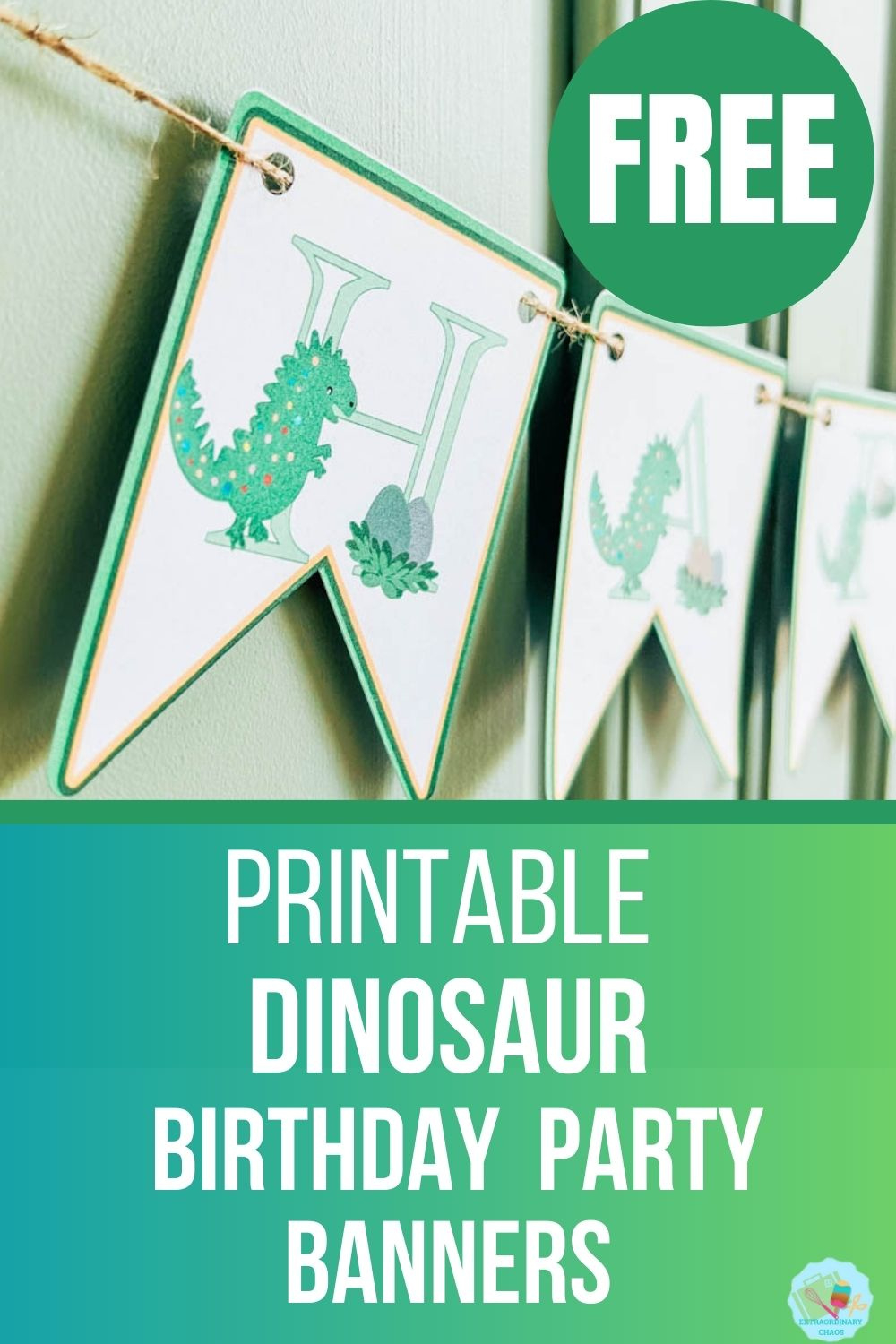 Free Printable Dinosaur Birthday Banner Numbers 0-9 intended for Dinosaur Birthday Banner Printable Free