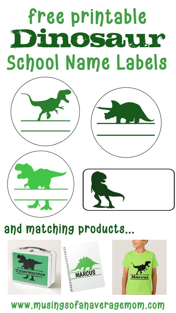 Free Printable Dinosaur School Name Labels intended for Dinosaur Name Tag Free Printable