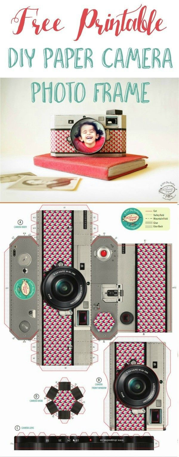Free Printable Diy Paper Camera Photo Frame throughout Free Printable Paper Camera Template