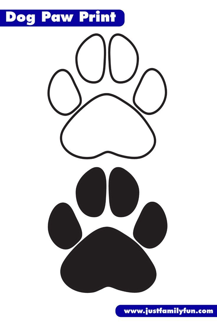 Free Printable Dog Paw Print Outline Template throughout Free Printable Paw Print Stencils