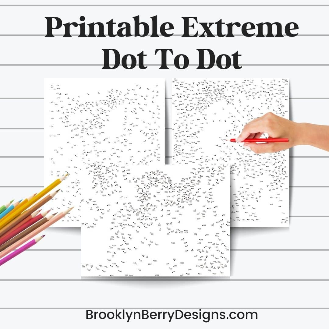 Free Printable Dot To Dot Extreme Level - Brooklyn Berry Designs with Free Hard Dot to Dot Printables For Adults