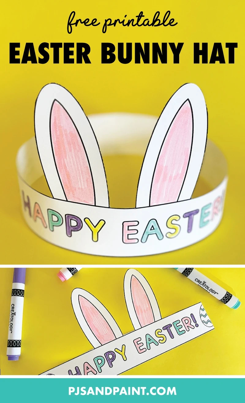 Free Printable Easter Bunny Hat - Pjs And Paint with regard to Free Easter Hat Printables