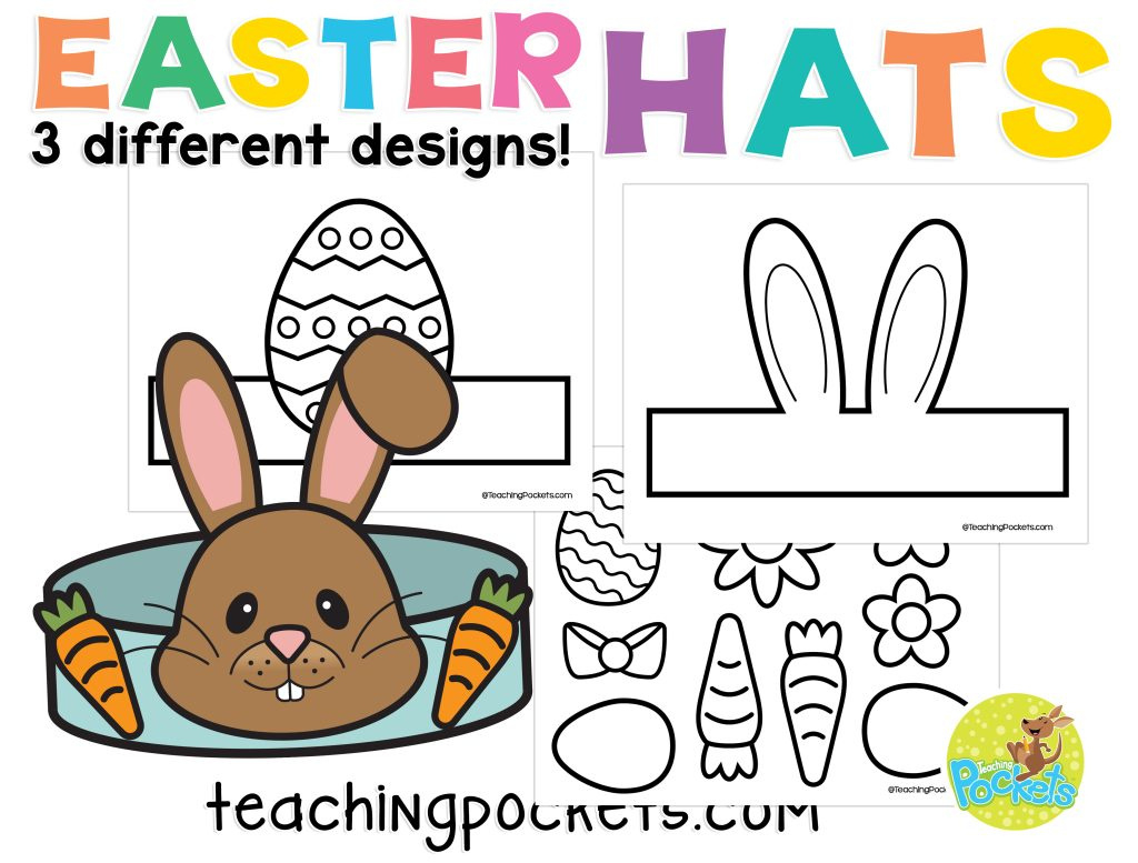 Free Printable Easter Bunny Hat Template For Kids – Teaching Pockets for Free Easter Hat Printables