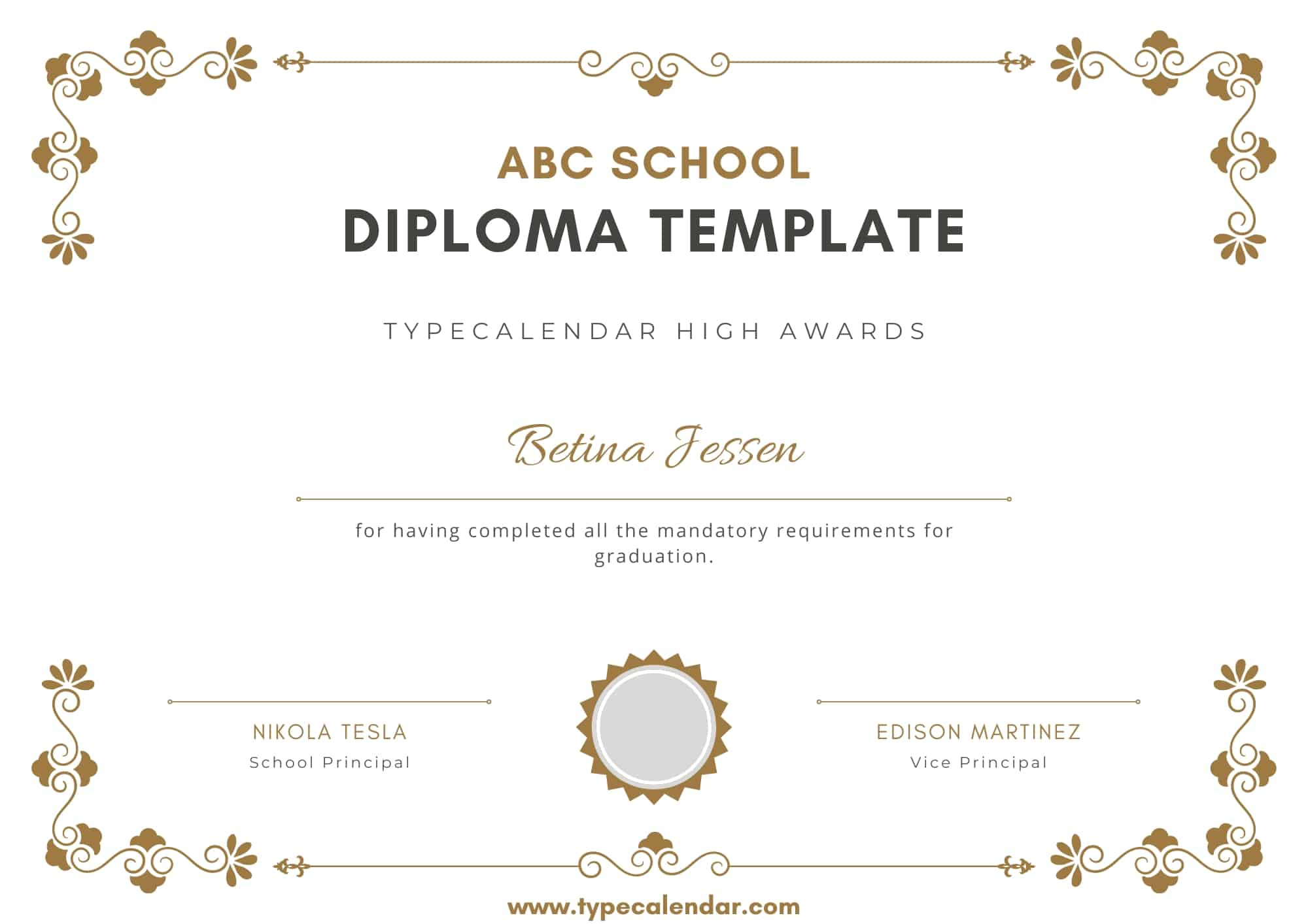Free Printable Fake &amp;amp; Real Diploma Templates [Pdf, Word] College inside Free Printable Diplomas