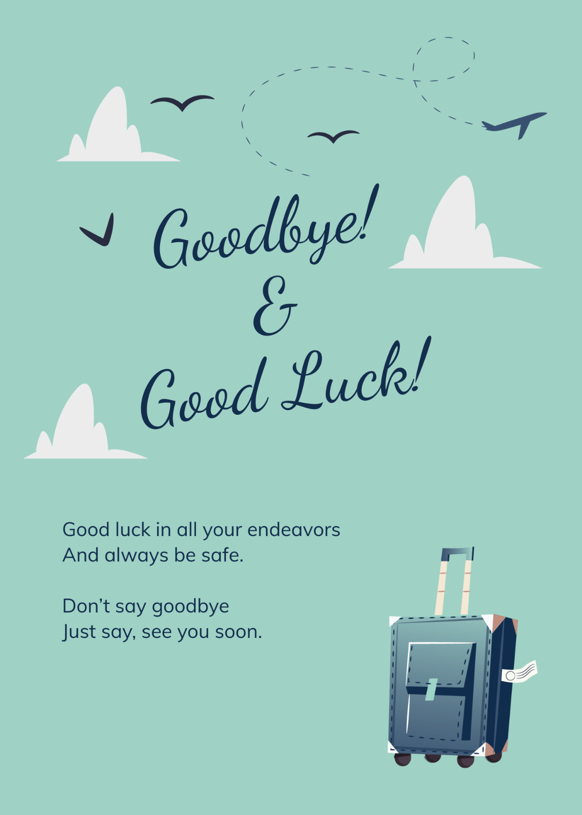 Free Printable Farewell Card Template To Edit Online with Free Printable Funny Goodbye Cards For Coworkers