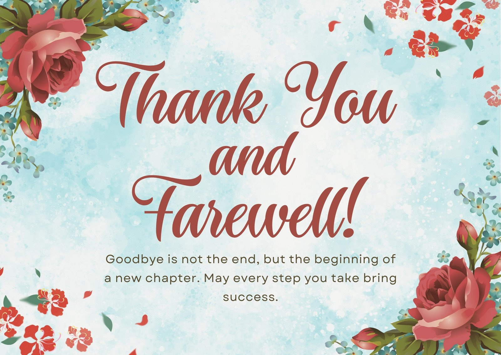Free, Printable Farewell Card Templates To Personalize Online | Canva regarding Free Printable Farewell Cards