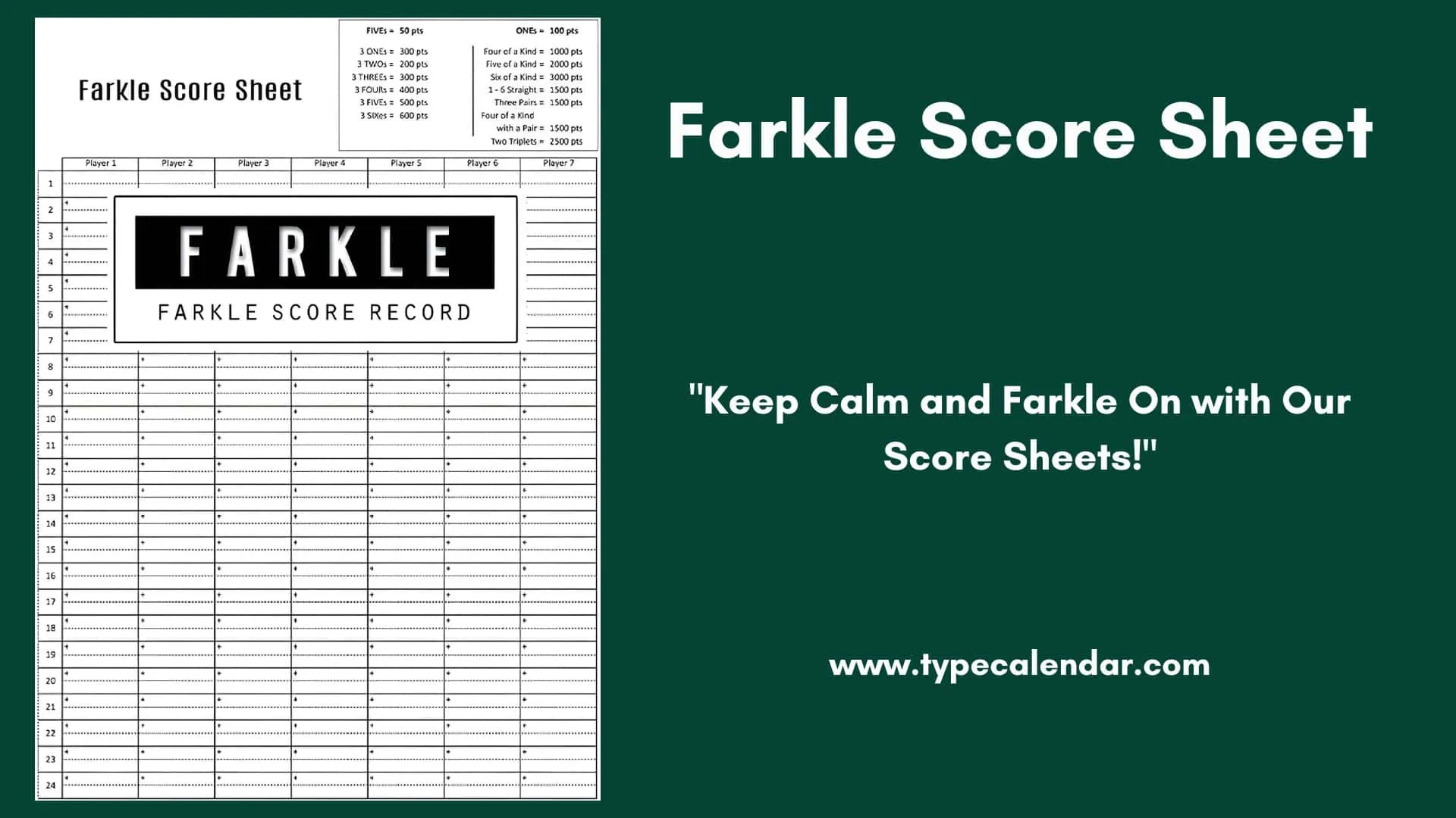 Free Printable Farkle Score Sheet [Excel, Pdf] &amp;amp; Rules - Gameplay throughout Free Printable Farkle Rules