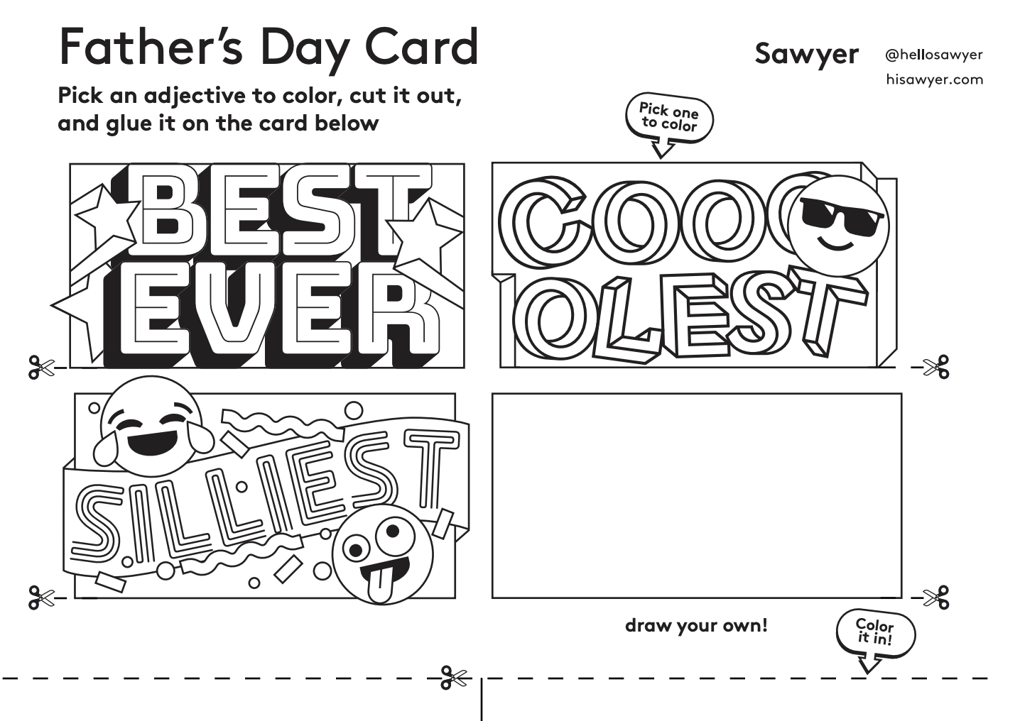 Free Printable Father&amp;#039;S Day Cards | Sawyer Blog with Free Printable Step Fathers Day Cards