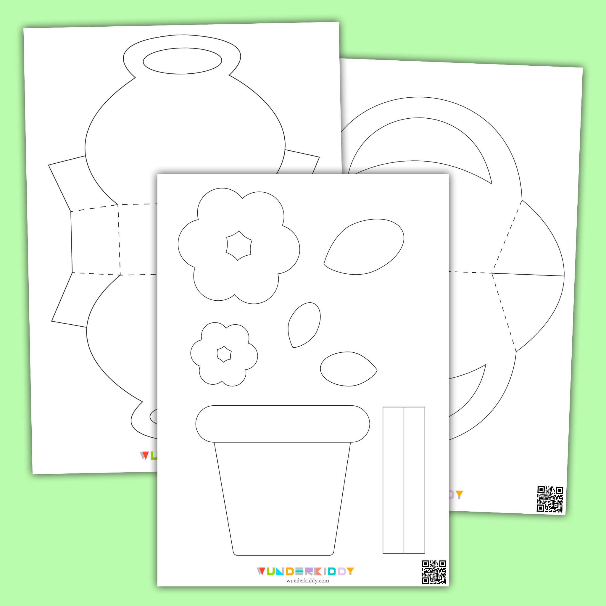 Free Printable Flower Pot Paper Craft Template For Children intended for Free Printable Flower Pot Pattern