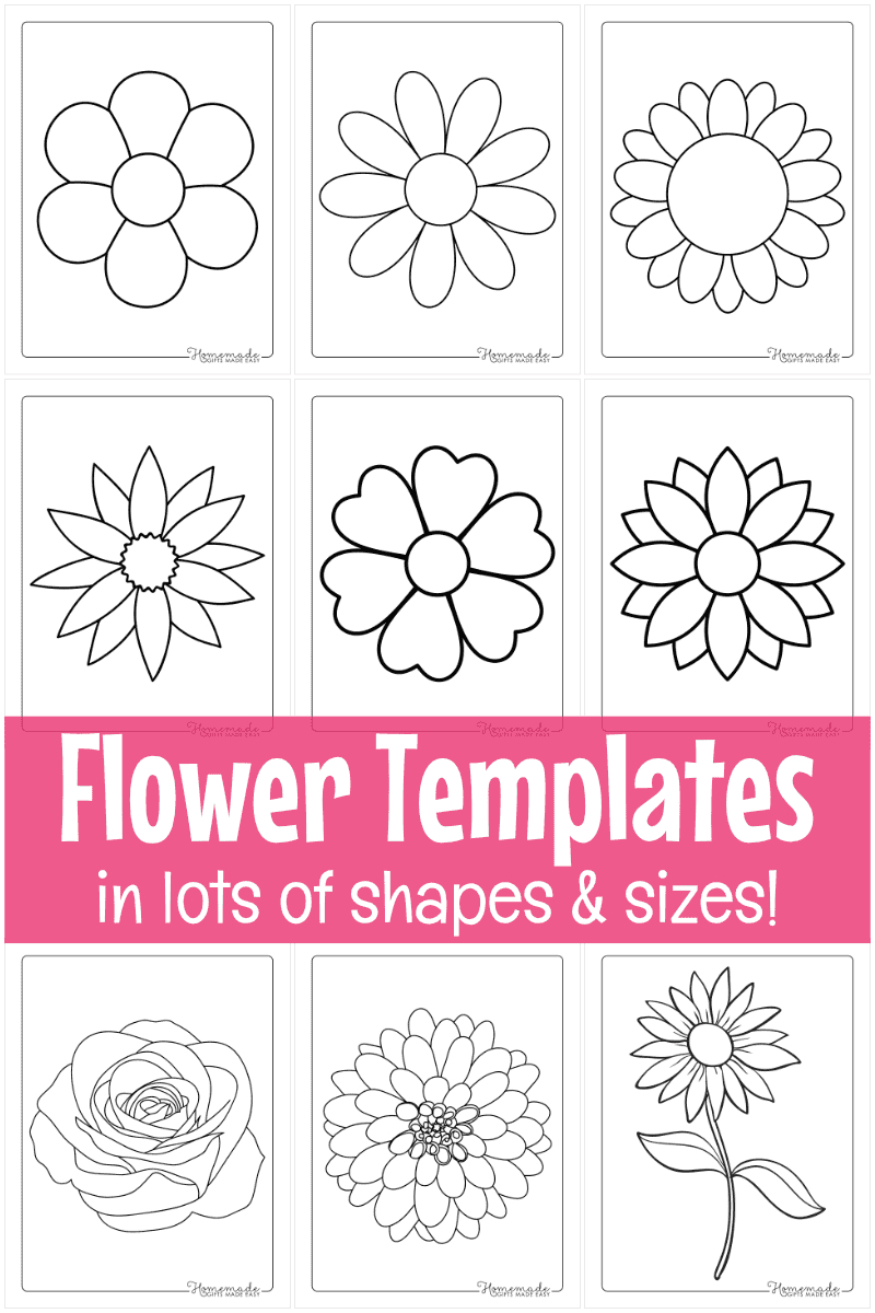Free Printable Flower Templates For Crafts intended for Free Flower Drawing Templates