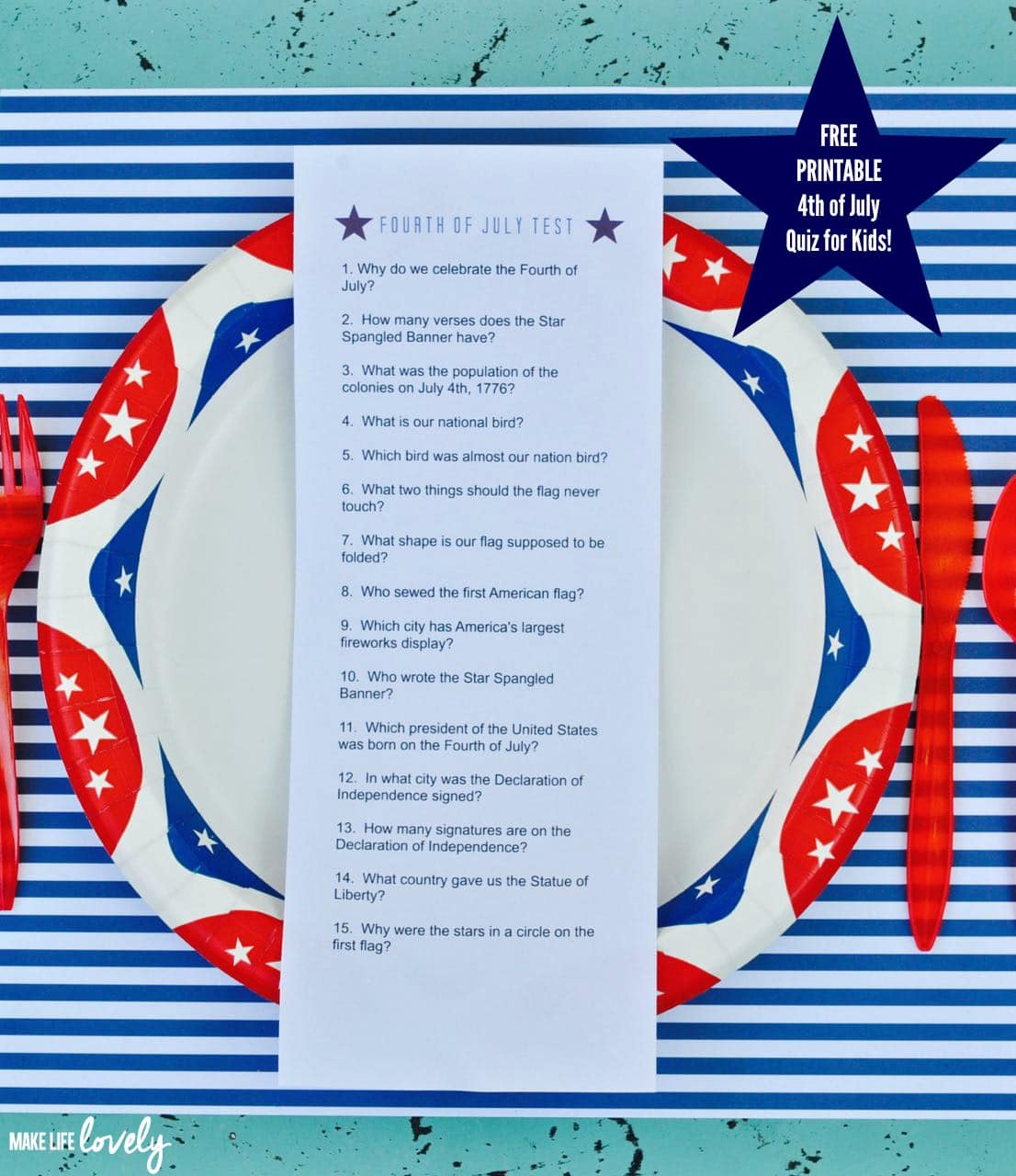Free Printable Fourth Of July Trivia {Kids &amp;amp; Adults!} for Free Printable Fourth Of July Trivia