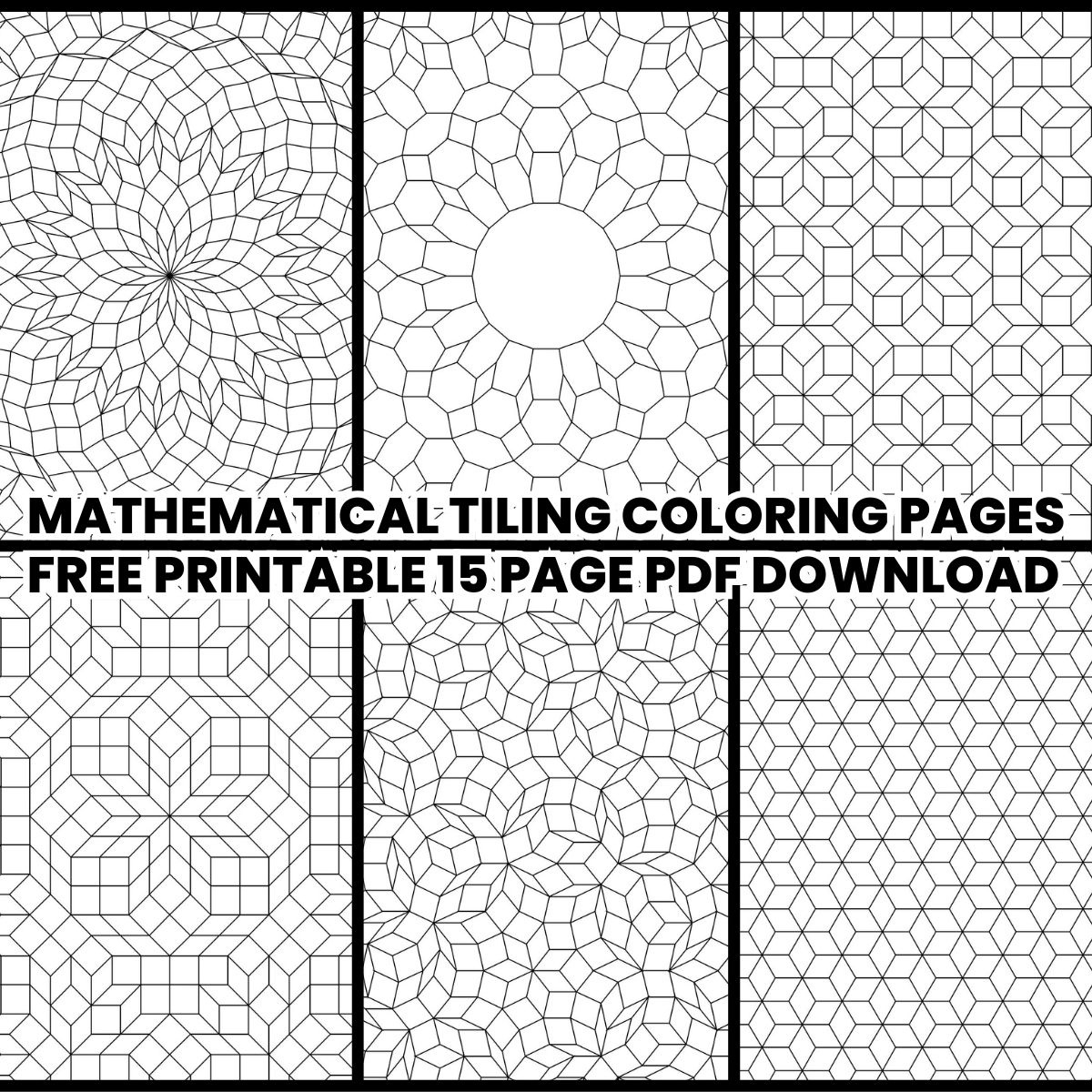 Free Printable Geometric Coloring Pages (Pdf) throughout Free Printable Tessellation Patterns To Color