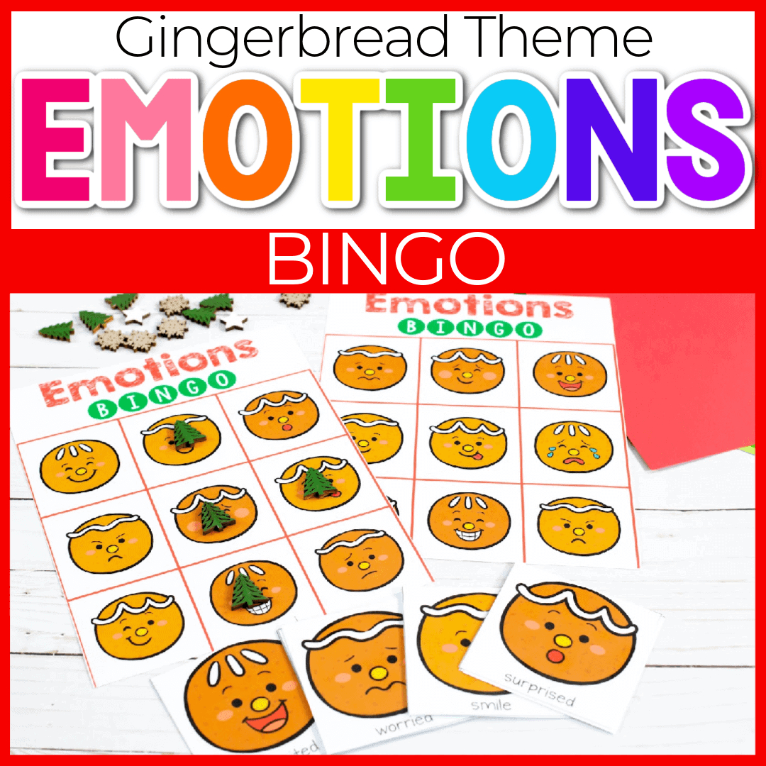 Free Printable Gingerbread Emotions Bingo Game pertaining to Emotions Bingo Free Printable