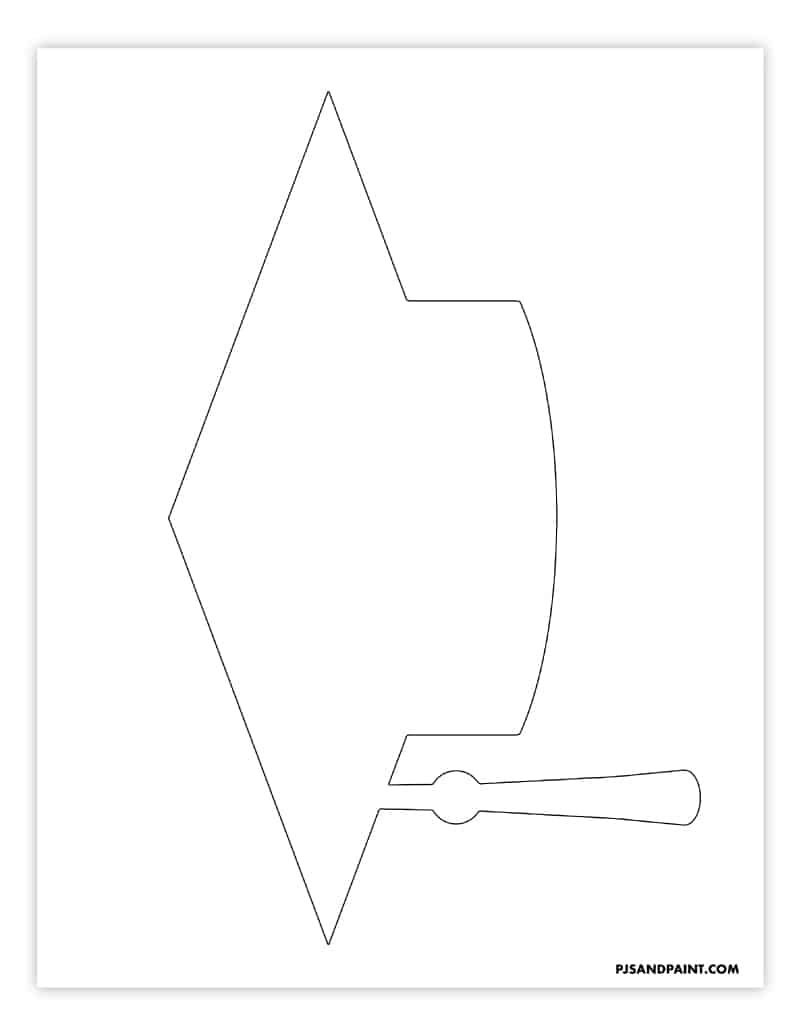 Free Printable Graduation Cap Template - 2 Sizes inside Printable Graduation Cap Stencil
