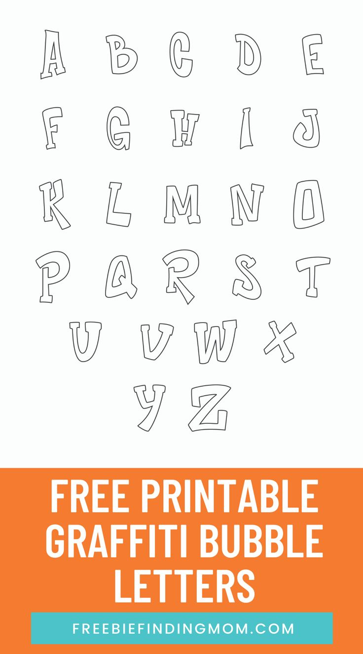Free Printable Graffiti Bubble Letters Alphabet intended for Printable Graffiti Alphabet Stencils