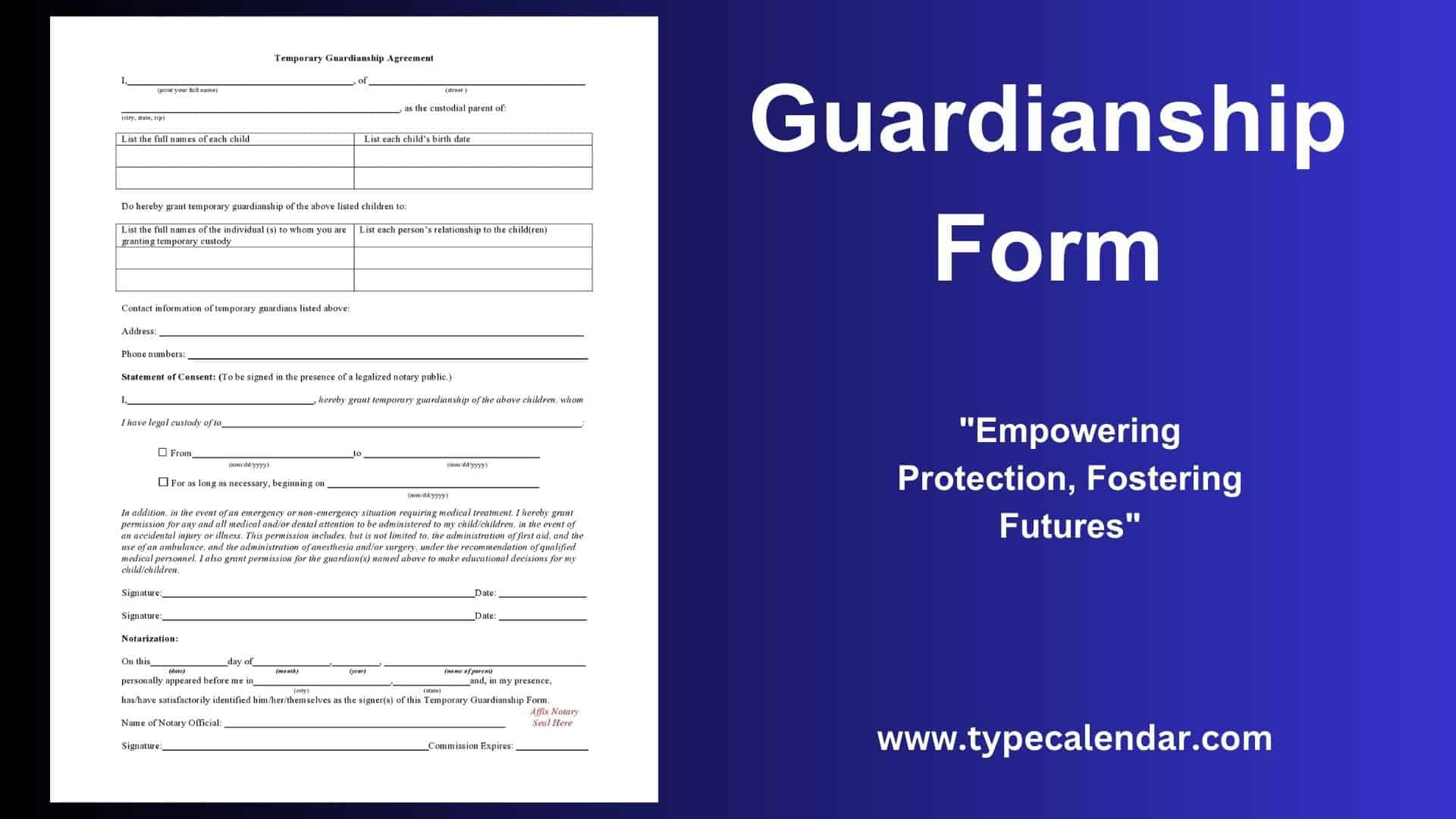 Free Printable Guardianship Form Templates [Pdf, Word] with regard to Free Printable Guardianship Forms