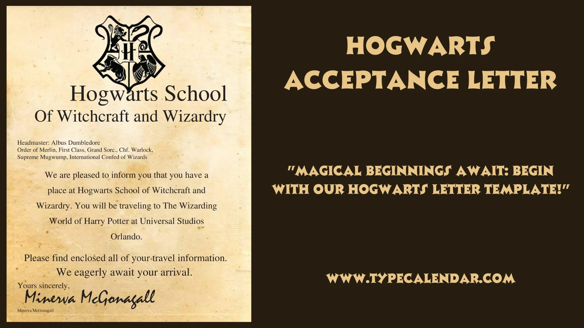 Free Printable Harry Potter Hogwarts Acceptance Letter Templates regarding Harry Potter Letter Free Printable