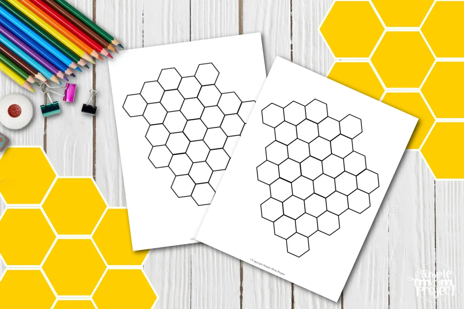 Free Printable Honeycomb Template And Pattern – Simple Mom Project in Free Printable Honeycomb Pattern