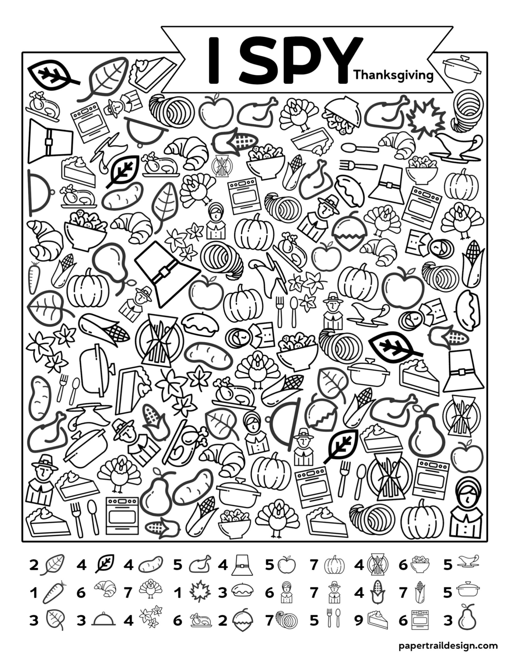 Free Printable I Spy Thanksgiving Activity - Paper Trail Design regarding Free I Spy Printables For Adults