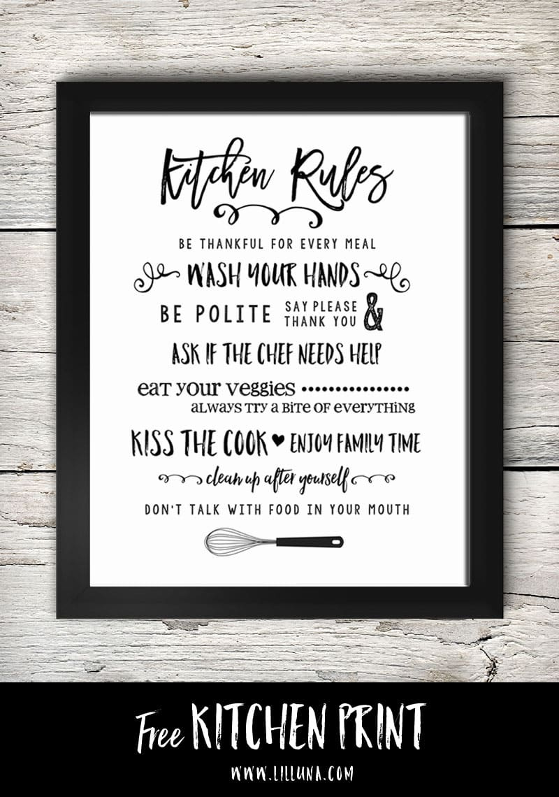 Free Printable Kitchen Signs inside Free Printable Keep Kitchen Clean Signs