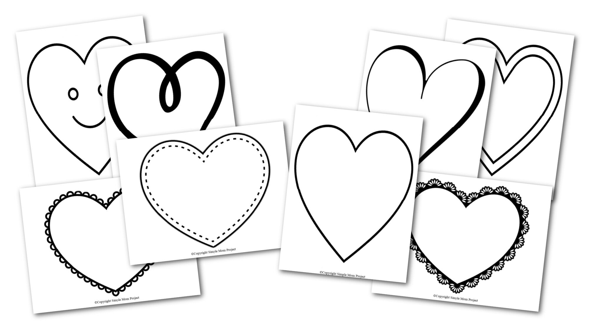 Free Printable Large Heart Shape Templates – Simple Mom Project with Free Large Heart Template To Print