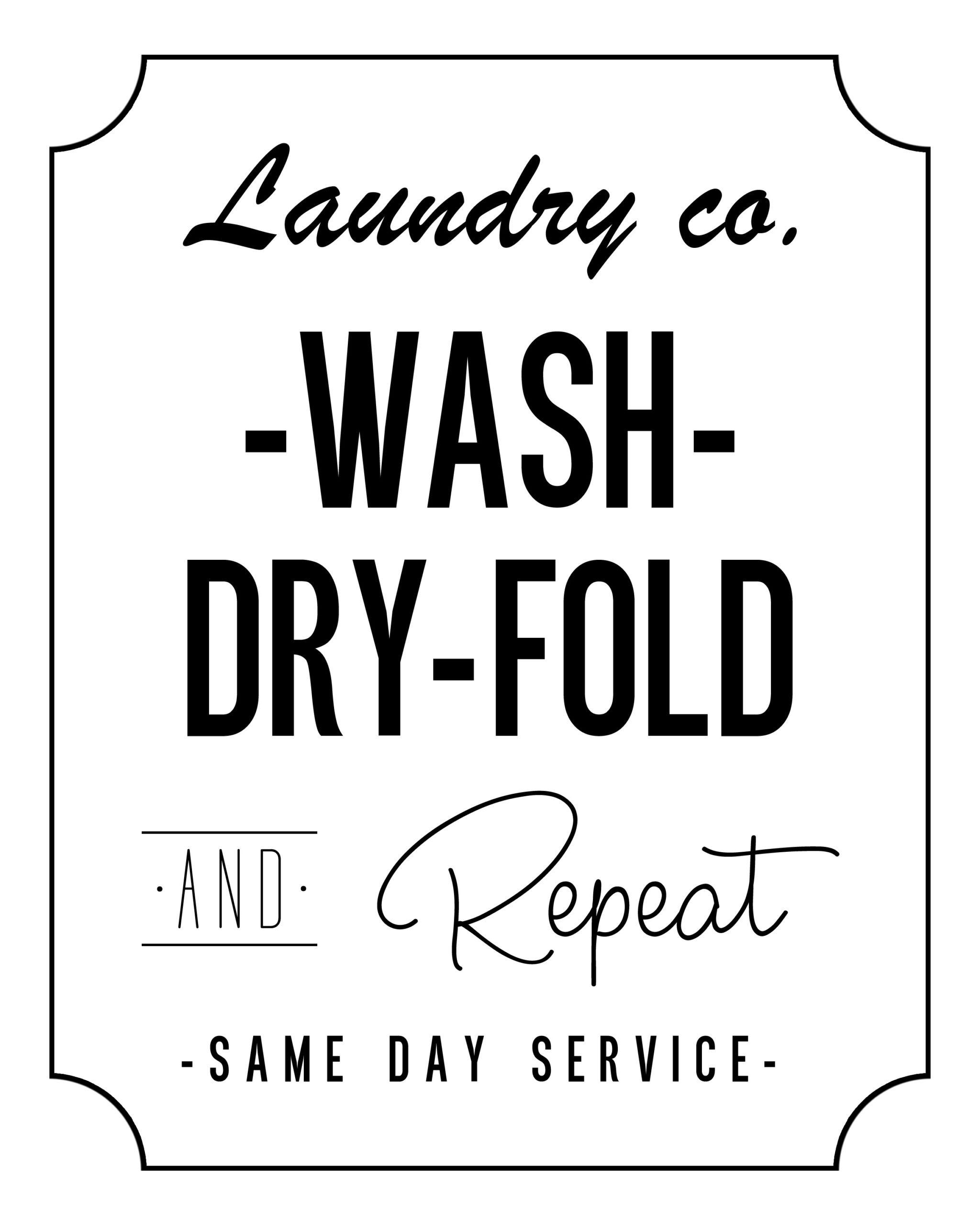Free Printable Laundry Room Wall Art | The Cottage Market for Free Laundry Sign Printables