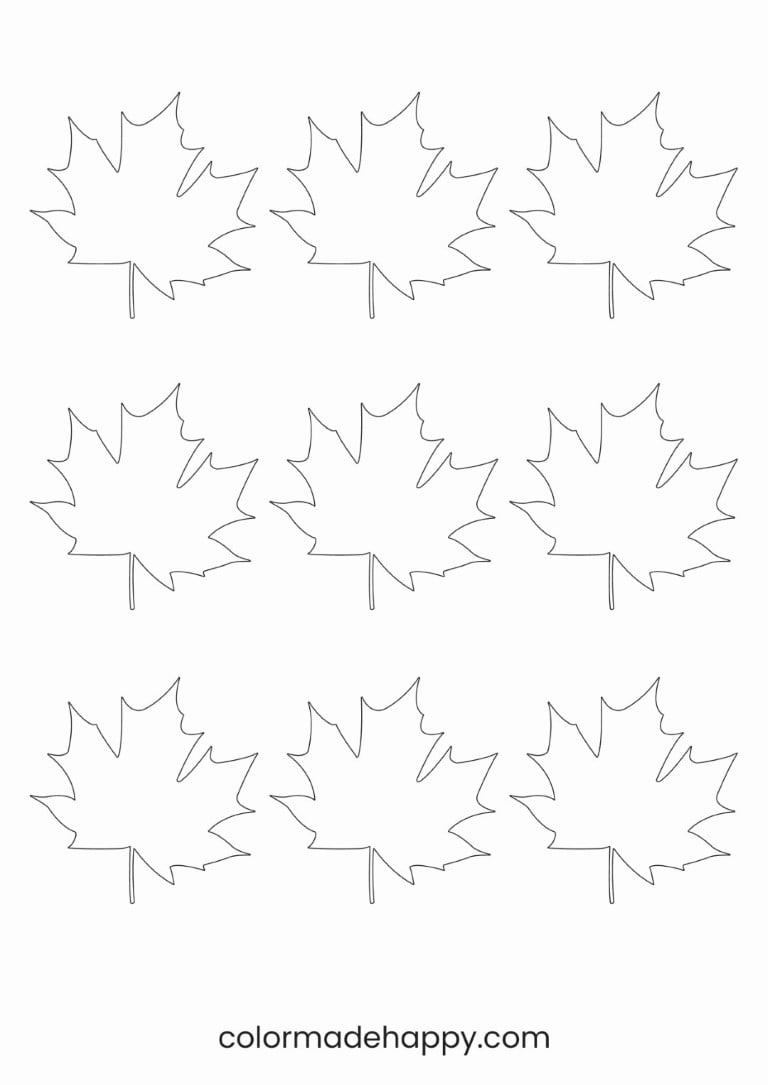 Free Printable Leaf Template pertaining to Printable Maple Leaf Stencils