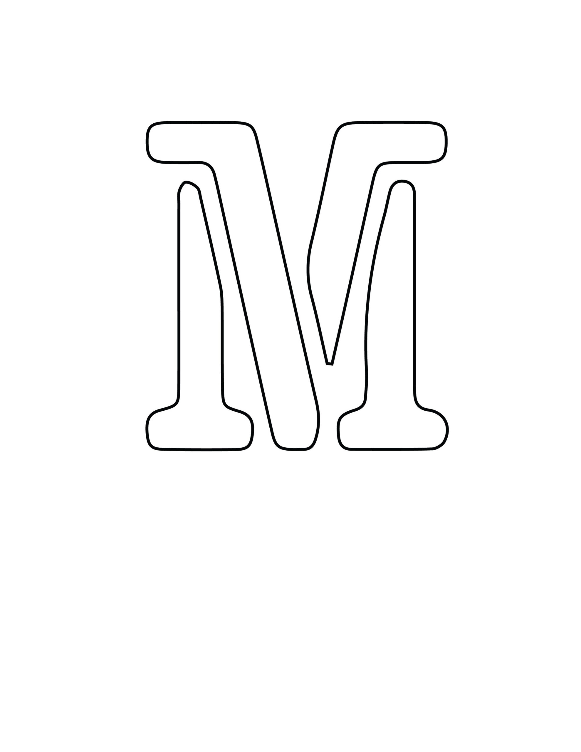 Free Printable Letter Stencils: Letter M Stencil inside Letter M Printable Alphabet Stencil Templates