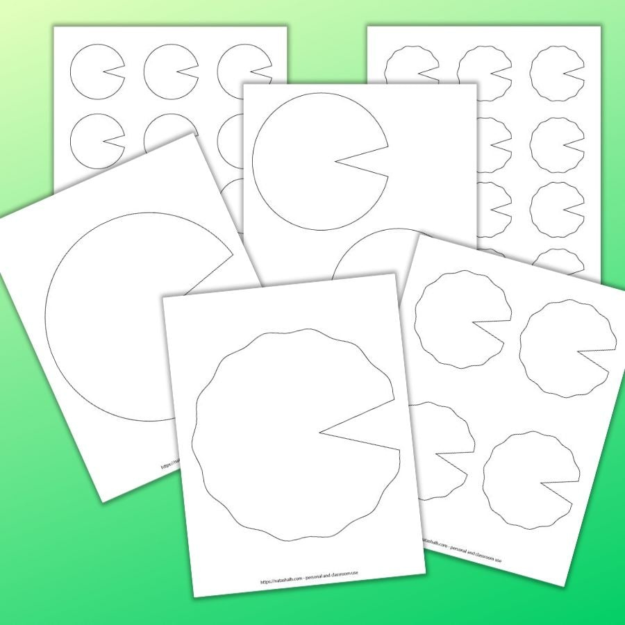 Free Printable Lily Pad Templates (For Crafts &amp;amp; Frog Life Cycle with regard to Lily Pad Patterns Printable