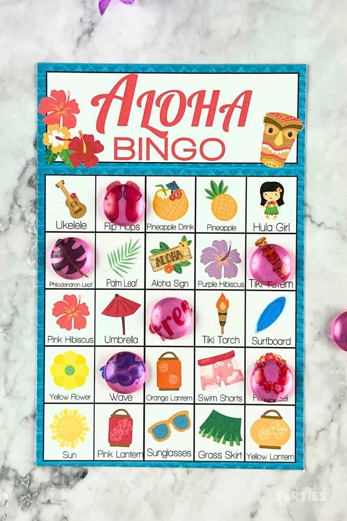 Free Printable Luau Bingo Cards regarding Free Printable Hawaiian Bingo Cards