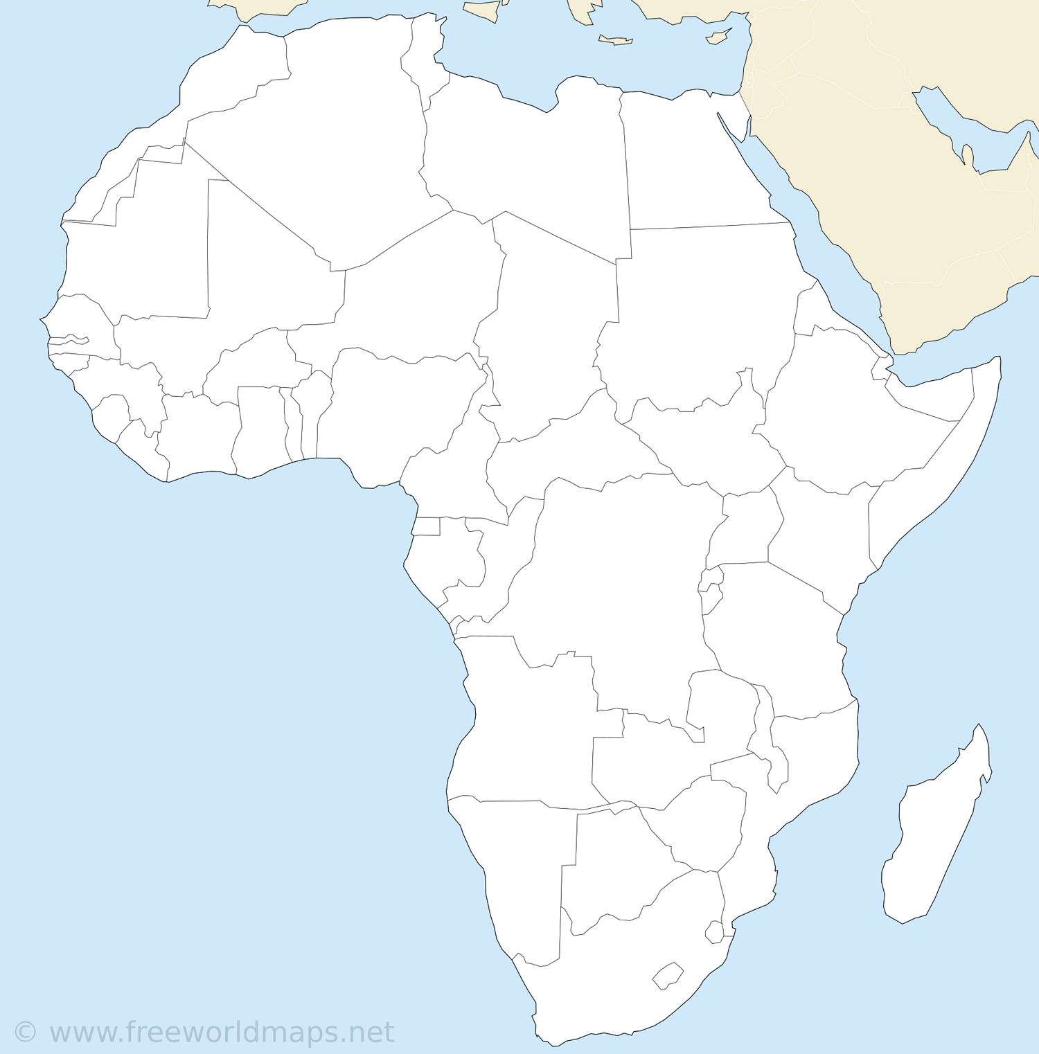 Free Printable Maps Of Africa pertaining to Free Printable Map Of Africa