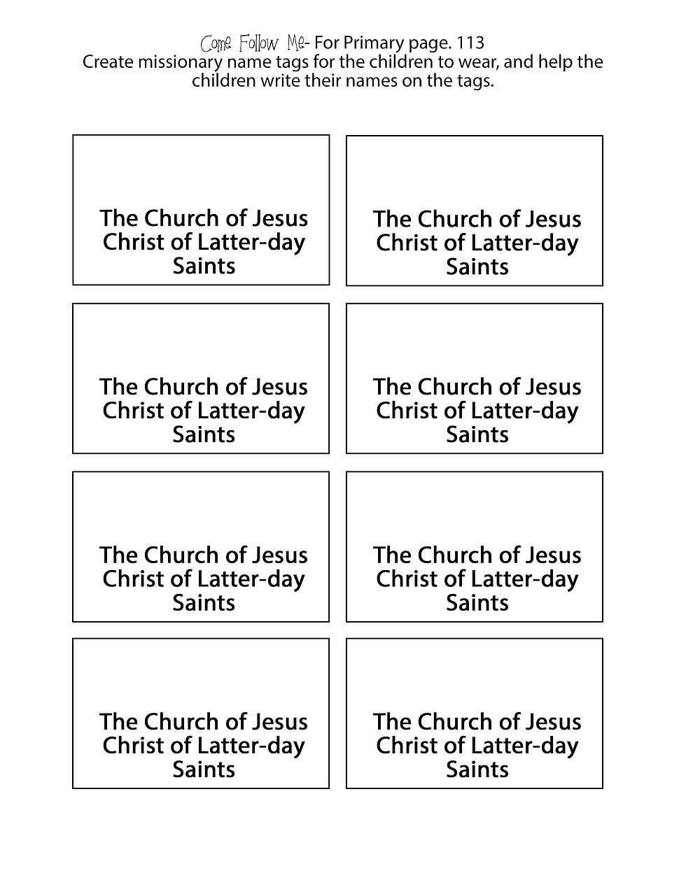 Free Printable Missionary Name Tags, Download Free Printable within Free Printable Missionary Tags