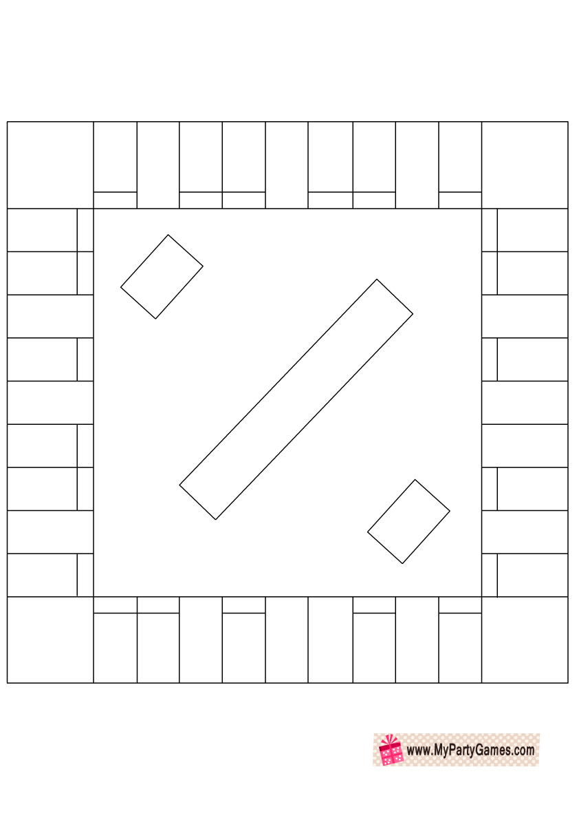 Free Printable Monopoly Like Board Template And Play Money intended for Free Printable Monopoly Board Template
