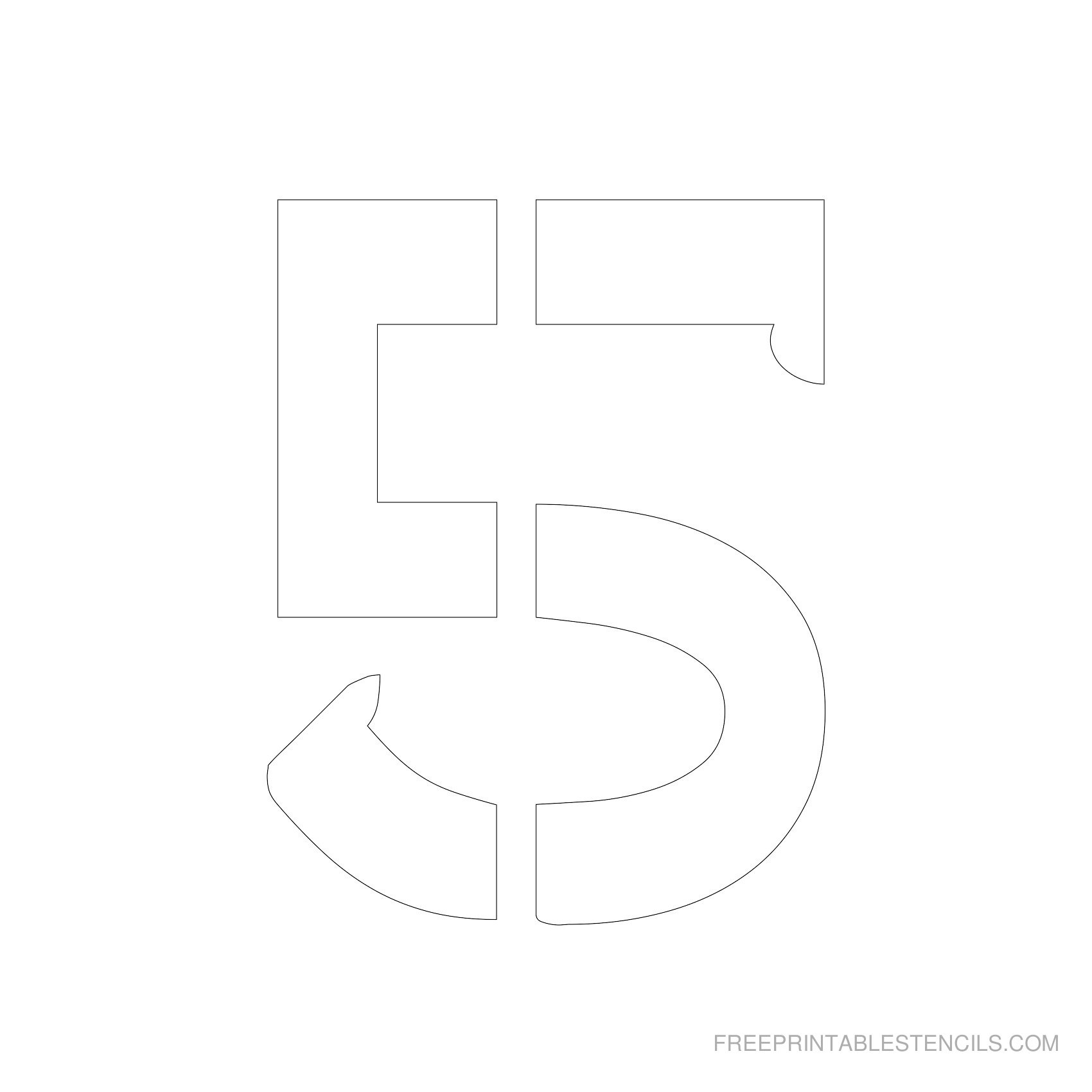 Free Printable Number Stencils 1 To 50 - Print And Cut Out - 50 in 5 Inch Number Stencils Printable Free