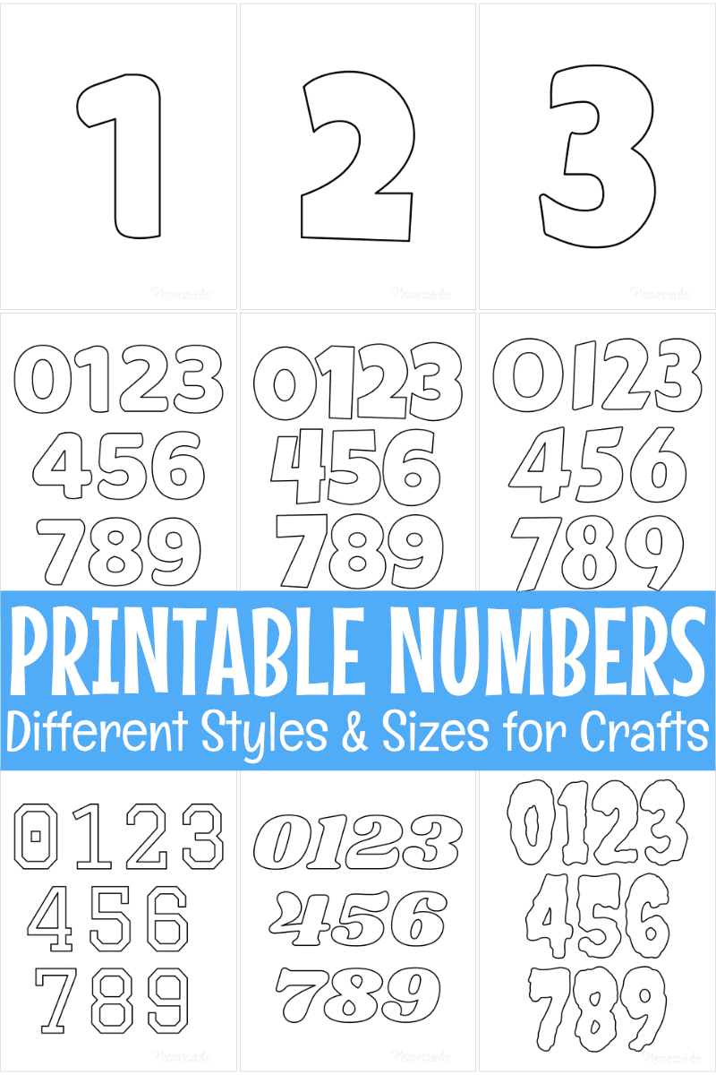 Free Printable Numbers For Crafts regarding 1 Inch Printable Number Stencils