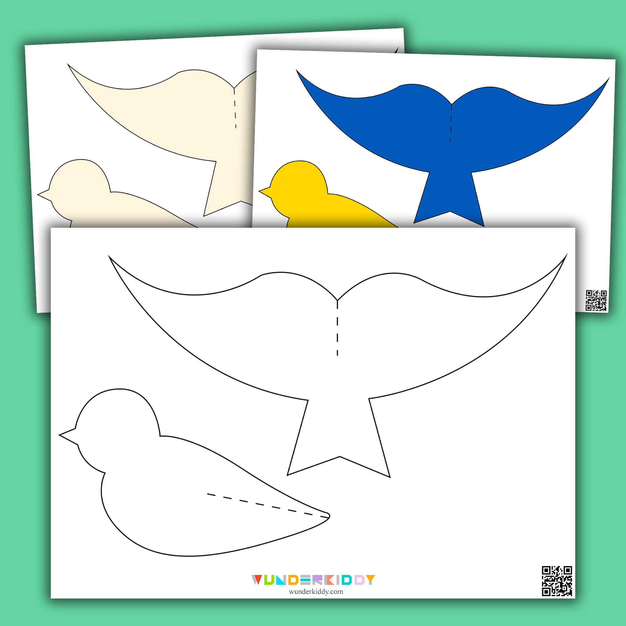 Free Printable Paper Craft Birds Template Diy For Kids intended for Free Printable 3D Bird Template