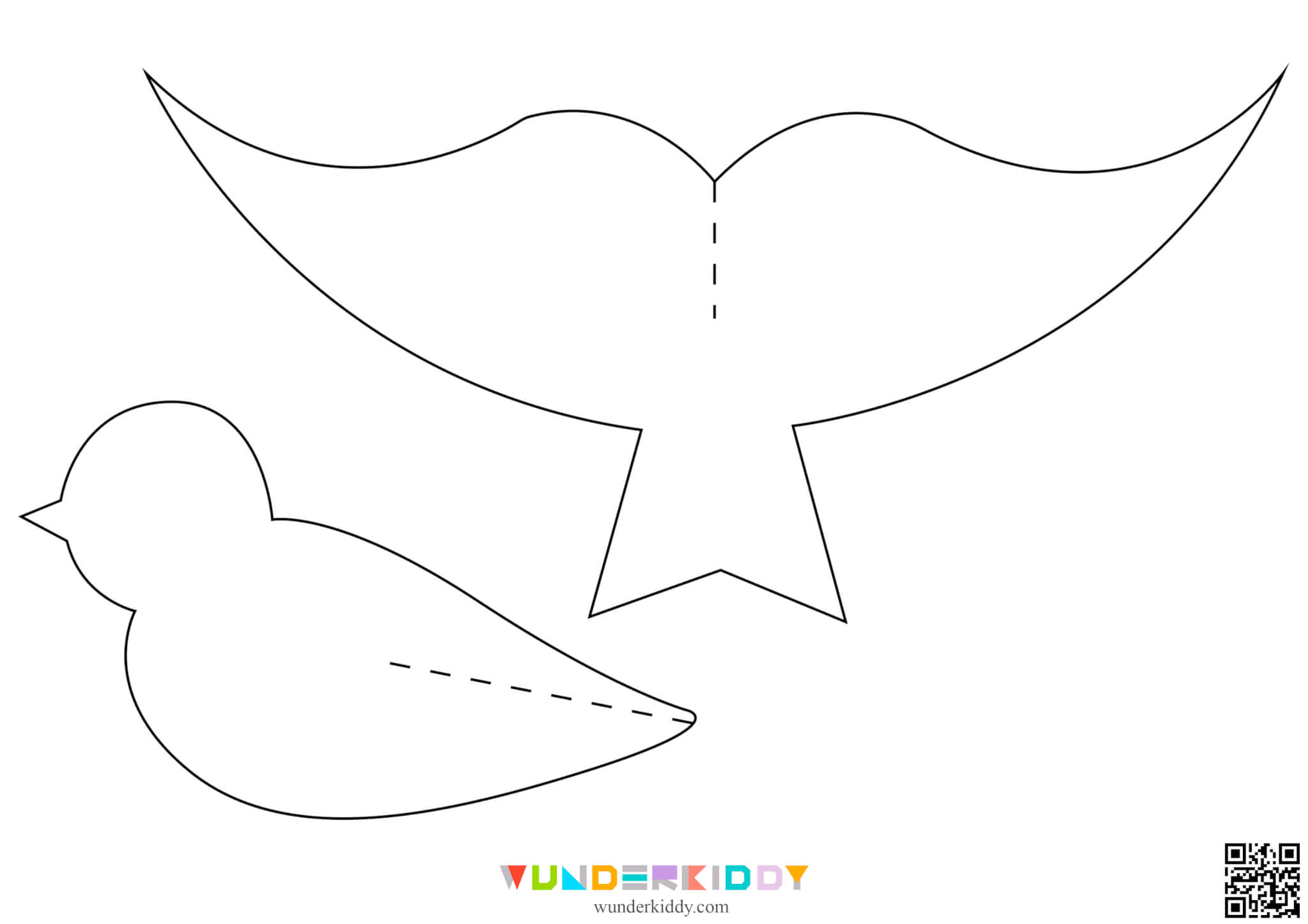 Free Printable Paper Craft Birds Template Diy For Kids within Free Printable Bird Patterns
